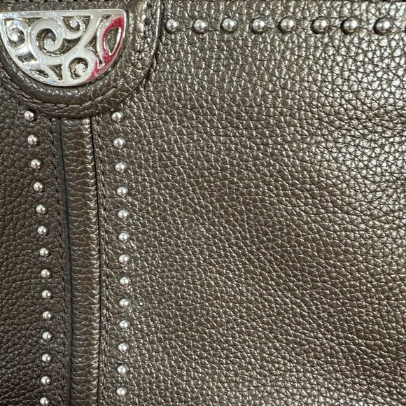 Brighton Organizer Pretty Tough JOJO Studded Crossbody Bag Pewter Gray - Picture 11 of 16